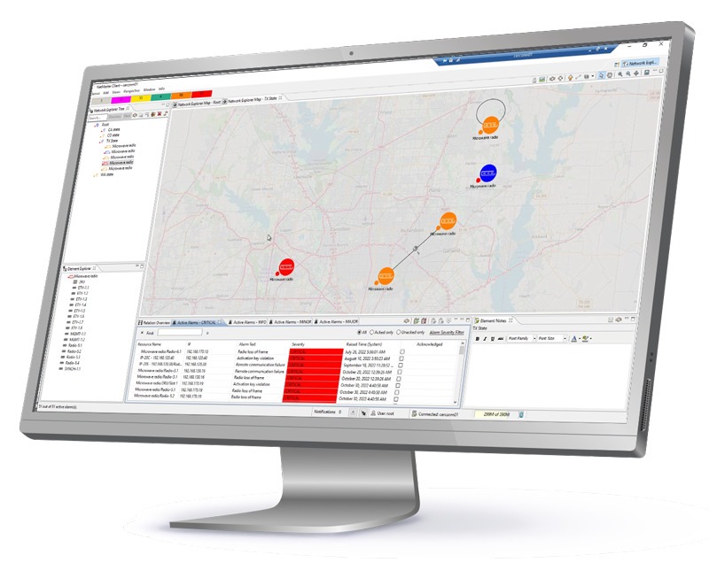 Netmaster Map NetMaster Network Management System | Ceragon