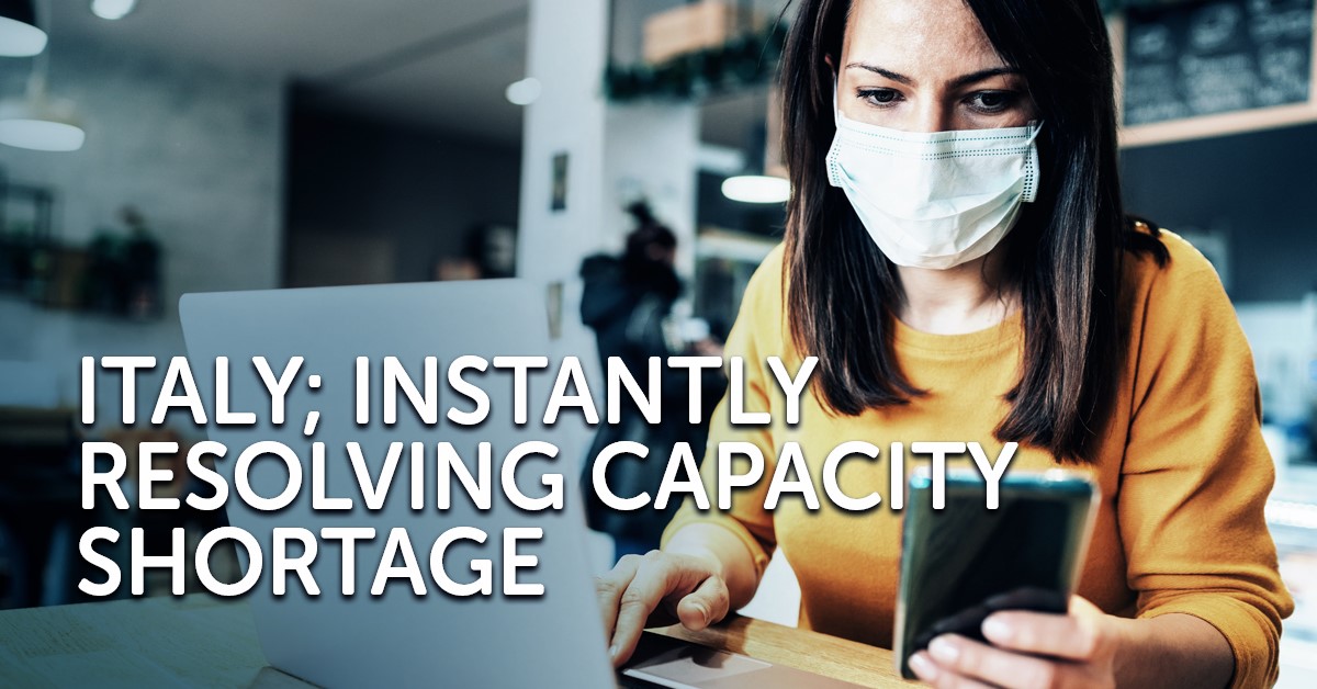 Italian operators and ISPs instantly double network capacity to resolve